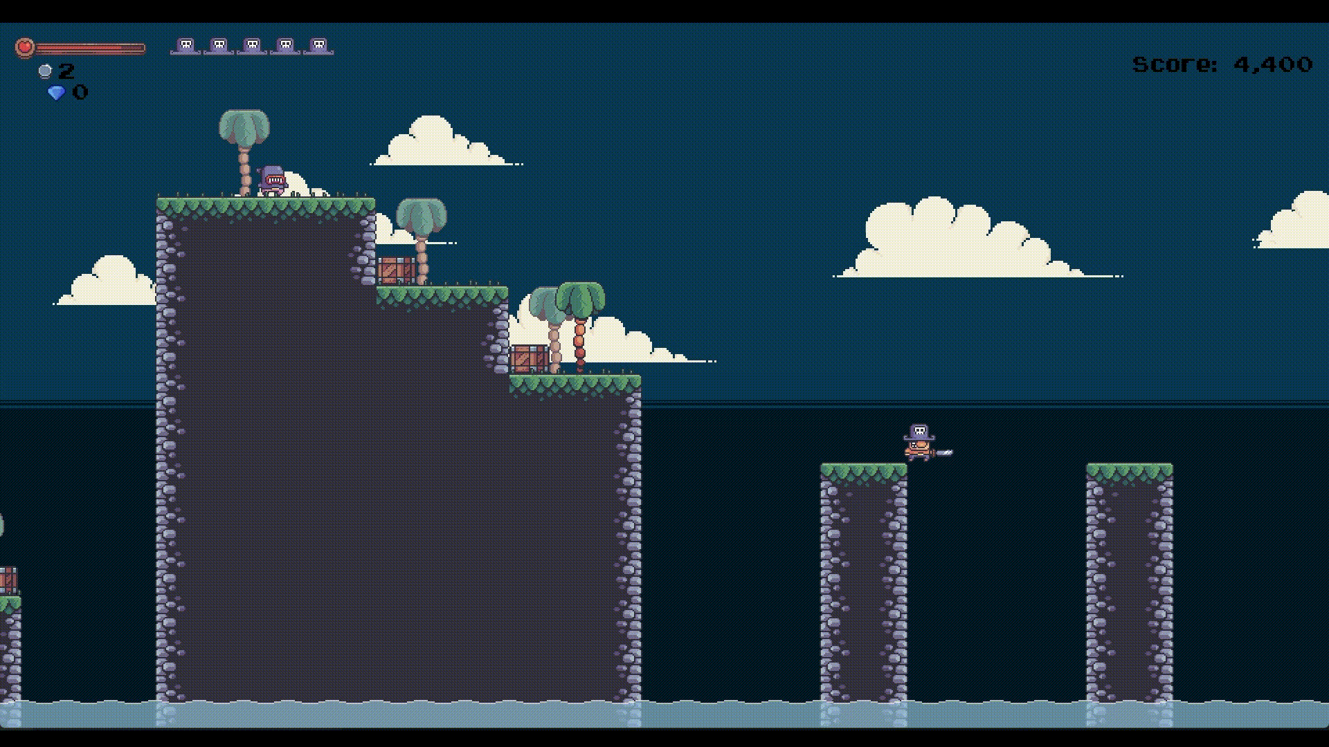 Animated demonstration of Pirate Cove